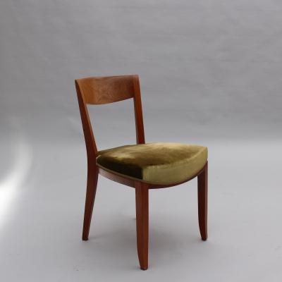 Jules Leleu Set of 6 Fine French 1930s Dining Chairs by Jules Leleu