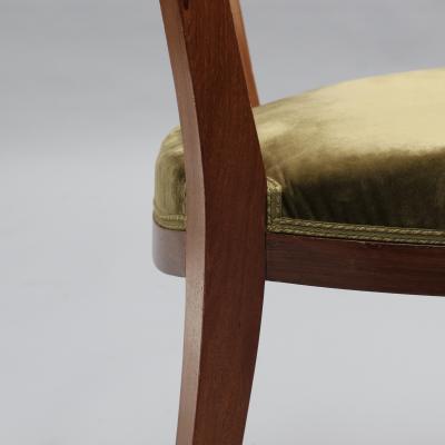 Jules Leleu Set of 6 Fine French 1930s Dining Chairs by Jules Leleu