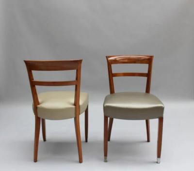 Jules Leleu Set of 8 Fine French 1930s Dining Chairs by Jules Leleu Dining Table Available 