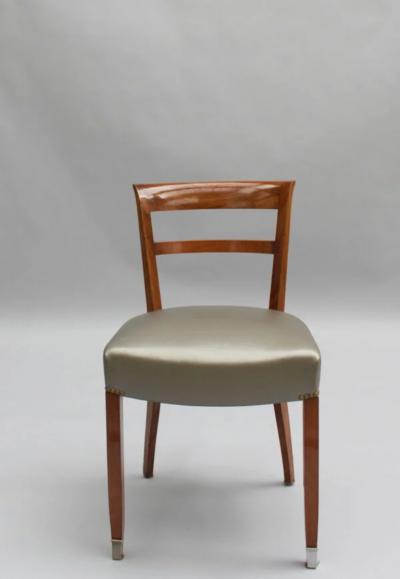 Jules Leleu Set of 8 Fine French 1930s Dining Chairs by Jules Leleu Dining Table Available 