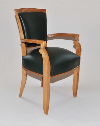 Jules Leleu Set of Six Oceanliner Armchairs by Jules Leleu