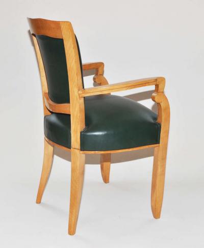 Jules Leleu Set of Six Oceanliner Armchairs by Jules Leleu