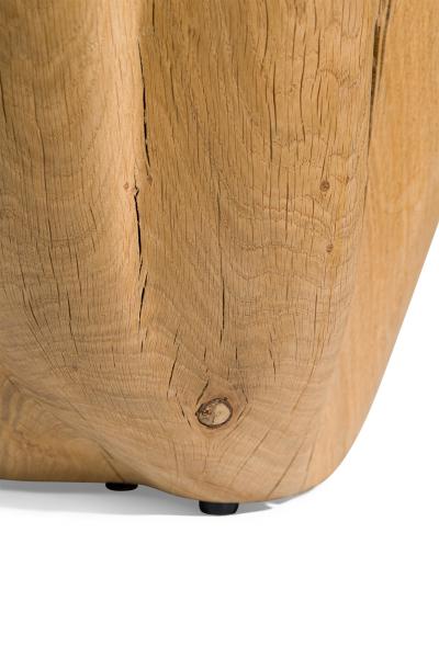 Jules Lobgeois French Contemporary Unique Solid Oak and Brass Duramen