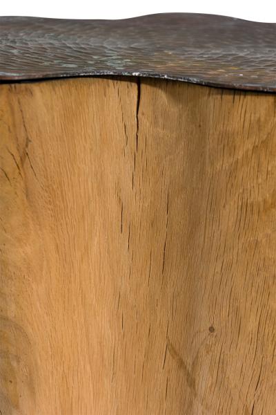 Jules Lobgeois French Contemporary Unique Solid Oak and Brass Duramen