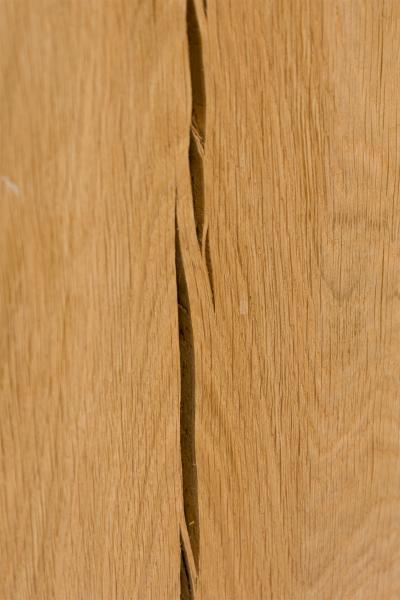 Jules Lobgeois French Contemporary Unique Solid Oak and Brass Tall Duramen