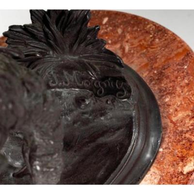 Jules Moigniez Antique Jules Moigniez French Bronze Sandrpiper Bird Sculpture