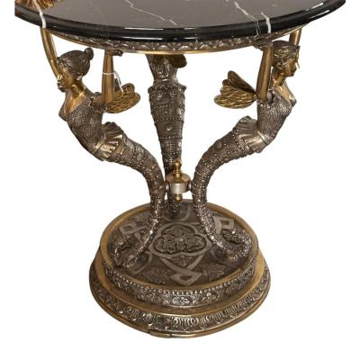 Jules Moigniez French Bronze Sculptural Side Table by Jules Moigniez 1 of 2