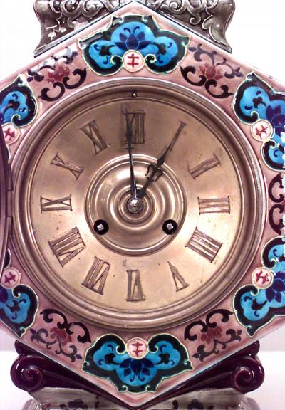 Jules Vieillard Chinoiserie Mantel Clock