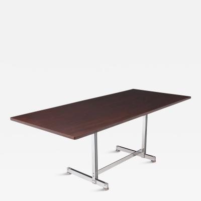 Jules Wabbes Jules Wabbes Desk Table Chrome Plated Steel For Mobilier Universel 1960s