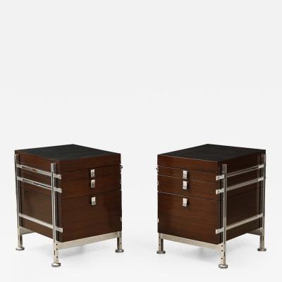 Jules Wabbes Pair of Mahogany Side Chests by Jules Wabbes for Mobilier Universel