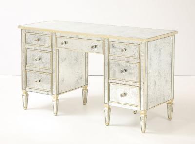 Julia Gray Mirrored Desk Vanity
