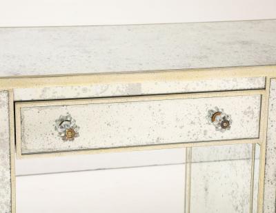 Julia Gray Mirrored Desk Vanity