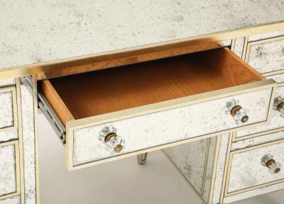 Julia Gray Mirrored Desk Vanity