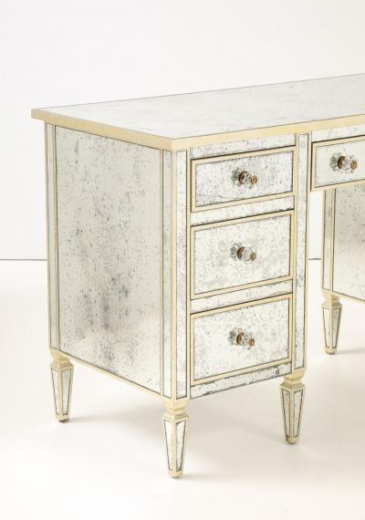 Julia Gray Mirrored Desk Vanity