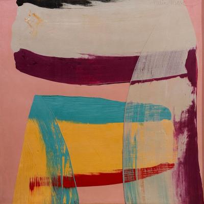 Julia Mark Bolder Strokes Acrylic on Canvas Signed France 1980