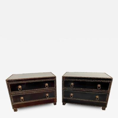 Julian Schnabel Julian Schnabel Mid Century Modern Style Nightstand End Table Chest a Pair