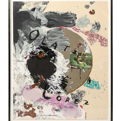 Julian Schnabel Olatz L pez Color Screenprint on Arches Paper by Julian Schnabel