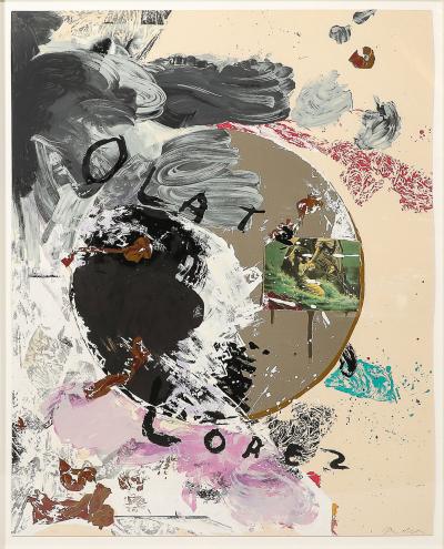 Julian Schnabel Olatz L pez Color Screenprint on Arches Paper by Julian Schnabel
