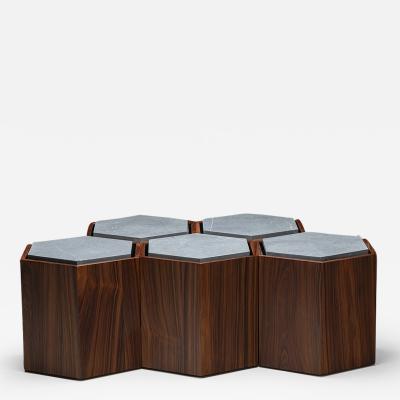 Juliana Lima Vasconcellos Set of Contemporary Modular Side or center Table or stool 
