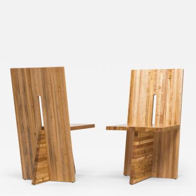 Juliana Lima Vasconcellos Small Planos Chair in Solid African Mahogany Wood by Juliana Lima Vasconcellos