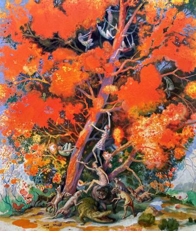 Julie Heffernan Spill Climbers 