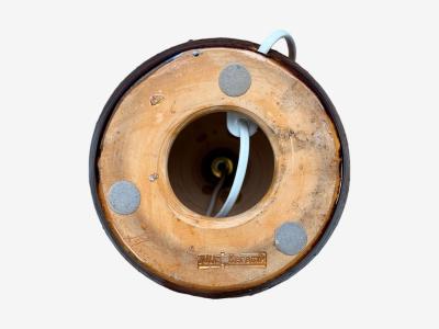 Julie Keramik Danish Modern Brown Ceramic Table Lamp Denmark 1960s