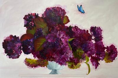 Julie Whitehead Magenta Hydrangeas