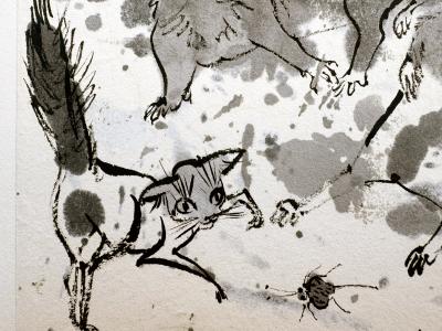 Juliet Kepes Cat Dog Bird Monkey Owl Lady Bug Portrait Alert Animals Illustration