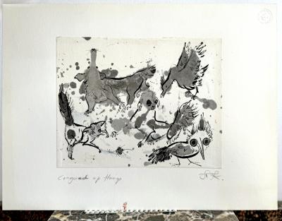 Juliet Kepes Cat Dog Bird Monkey Owl Lady Bug Portrait Alert Animals Illustration