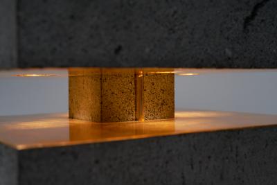 Julio Mart nez Barnetche Architectural Lamp volcanic stone and gold leaf