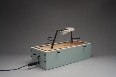 Julio Mart nez Barnetche CHAPULIN white quartz sapphire light sculpture