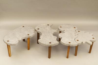 Julio Mart nez Barnetche ORUGA Caterpillar Puzzle Table 4 modular tables