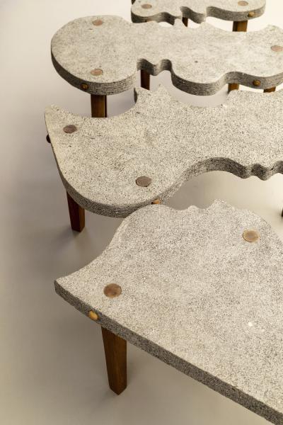 Julio Mart nez Barnetche ORUGA Caterpillar Puzzle Table 4 modular tables