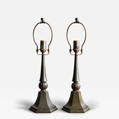 Just Andersen A pair of table lamps by Just Andersen