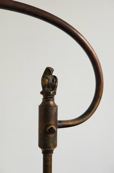 Just Andersen Adjustable Brass Floor Lamp Scandinavia 1920s