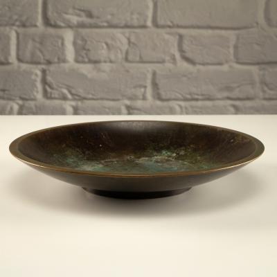 Just Andersen Art Deco Disko Metal Bowl Model B1892 by Just Andersen Denmark 1930s