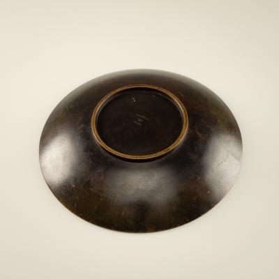 Just Andersen Art Deco Disko Metal Bowl Model B1892 by Just Andersen Denmark 1930s