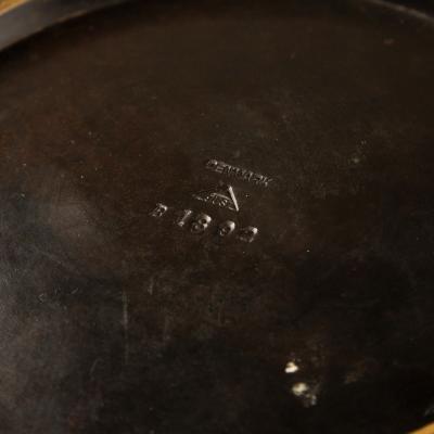 Just Andersen Art Deco Disko Metal Bowl Model B1892 by Just Andersen Denmark 1930s