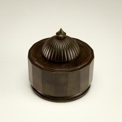 Just Andersen Bronze Inkwell GAB Sweden 1930s