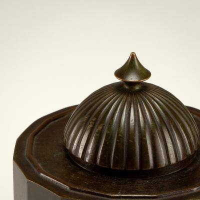 Just Andersen Bronze Inkwell GAB Sweden 1930s