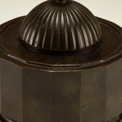 Just Andersen Bronze Inkwell GAB Sweden 1930s