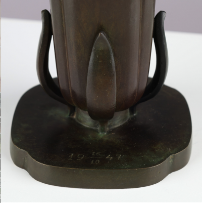 Just Andersen Bronze vase by Just Andersen