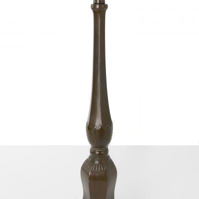 Just Andersen DANISH ARTIST JUST ANDERSEN DISKO METAL 1920S TABLE LAMP 