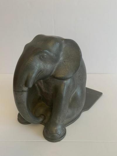Just Andersen Just Andersen 1930s Danish Pewter Elaphant Book End