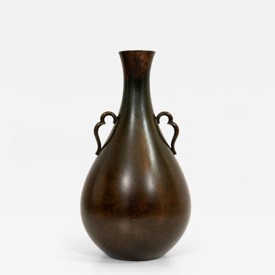 Just Andersen bronze vase model B 1746 Denmark 1930s
