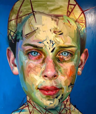 Justin Bower Blue Boy Painting by Justin Bower
