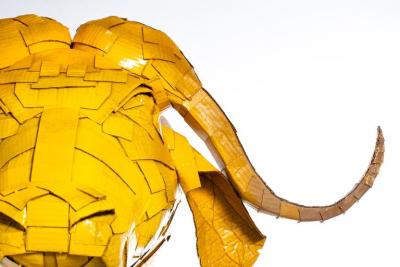 Justin King Buffalo 2 in Butterscotch Yellow with Gold Leaf Detail