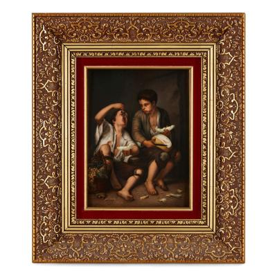K nigliche Porzellan Manufaktur KPM Pair of KPM porcelain plaques after Spanish Baroque paintings by Murillo