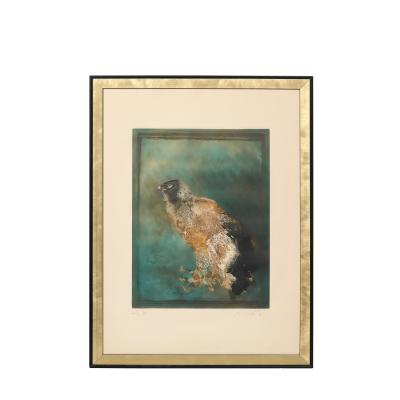 KAIKO MOTI Kaiko MOTI LAiglon Aqua Tinted Color Etching Signed in Graphite