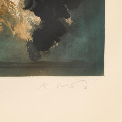 KAIKO MOTI Kaiko MOTI LAiglon Aqua Tinted Color Etching Signed in Graphite
